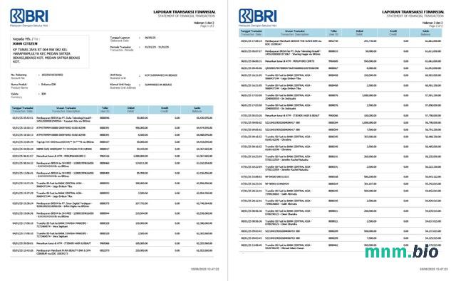 Indonezja Seabank oświadczenie słowo i szablon PDF, 4 Strony 1 2 scr